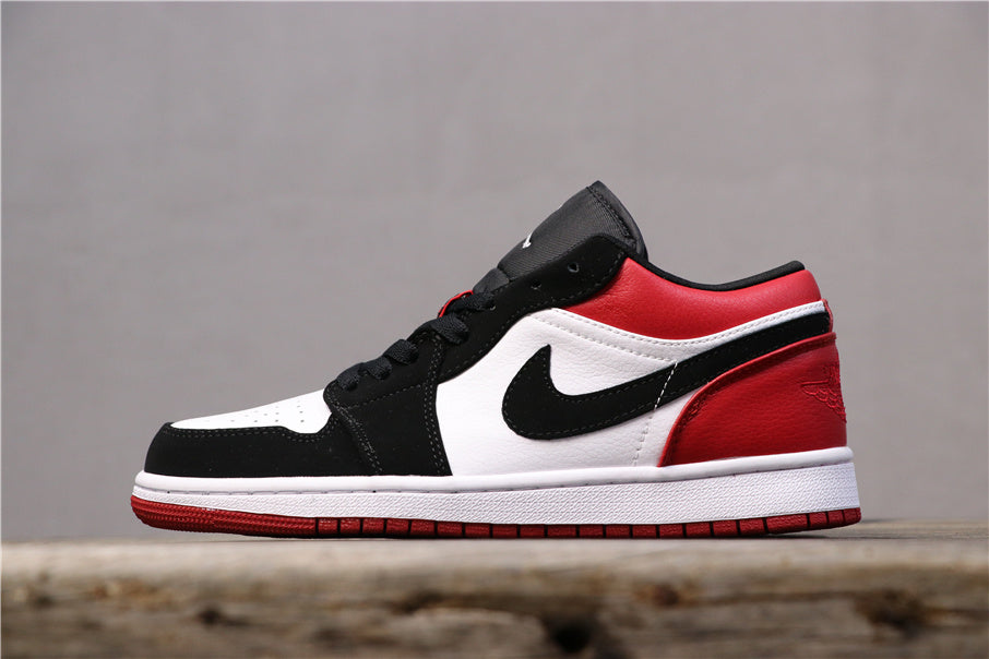 Air Jordan 1 Low Black Toe Sneakers 553558-116
