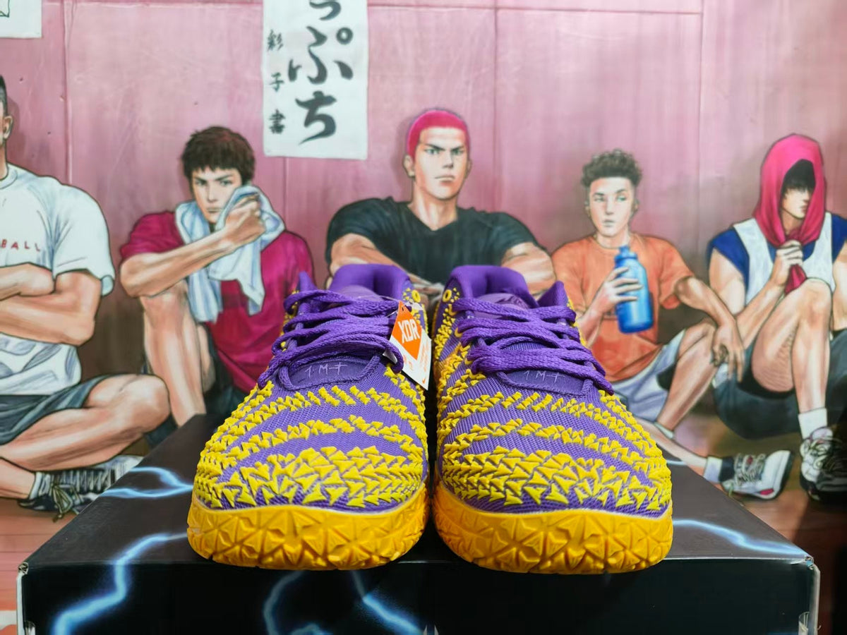 Nike Ja 1 Basketball Shoes Purple and Yellow LSU Style
