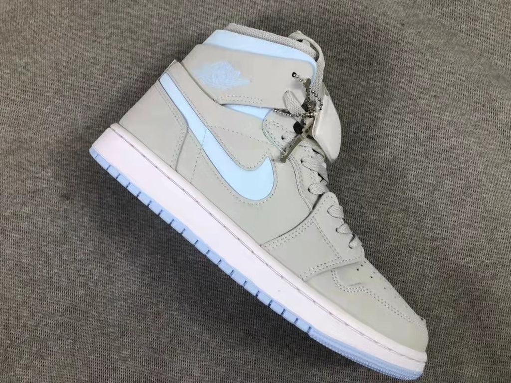 Air Jordan 1 WMNS High Zoom Grey Blue High-Top Sneakers