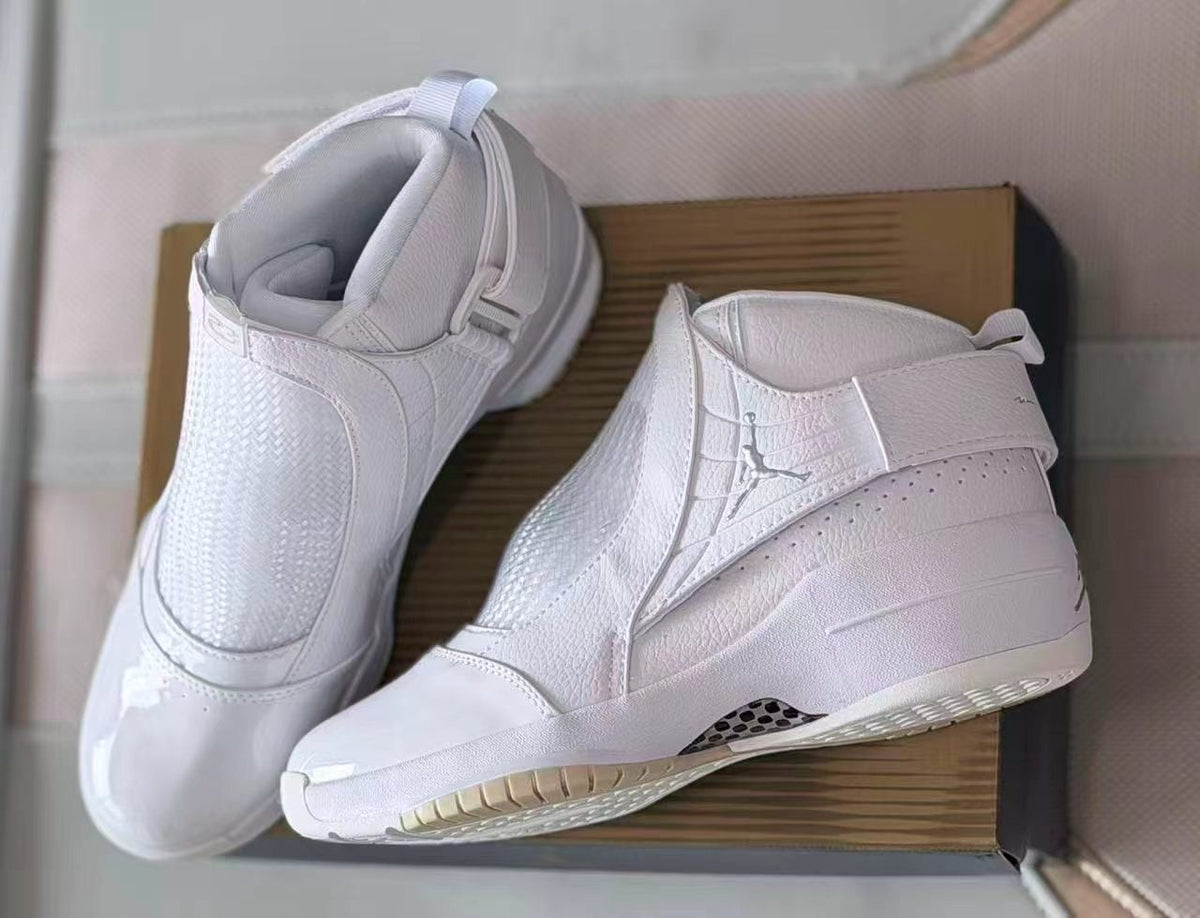 Jordan 19 White High-Top Basketball Sneakers