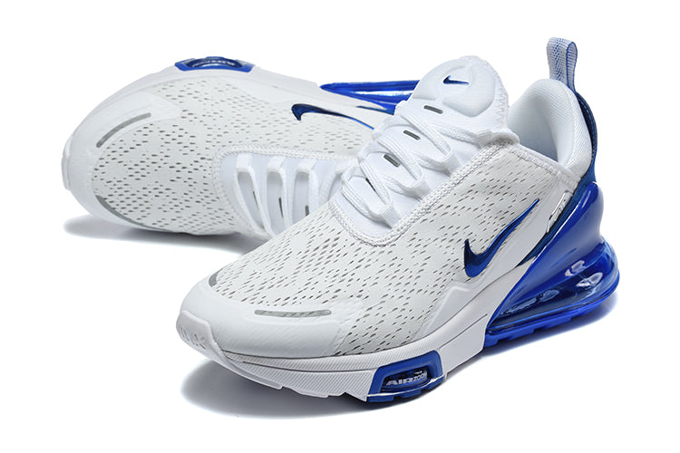 Nike Air Max 270 Premium White and Blue Sneakers