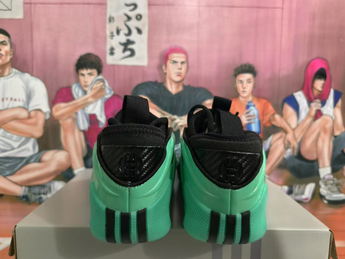 Green Basketball Sneakers with Black Details
