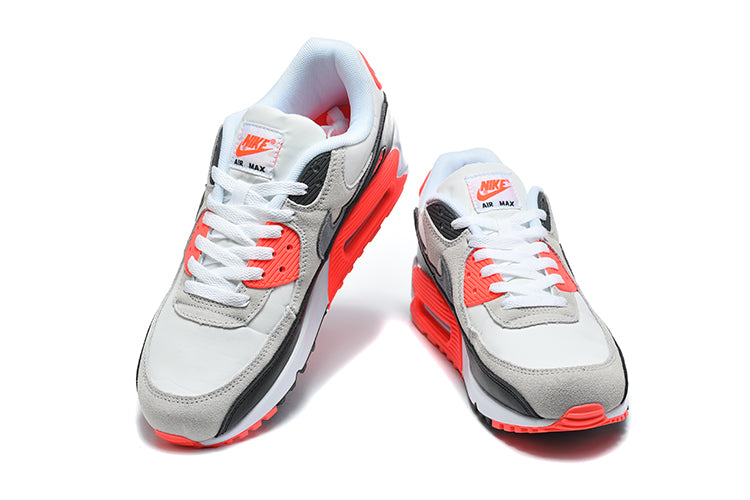 Nike Air Max 90 Sneakers Grey Black Bright Crimson