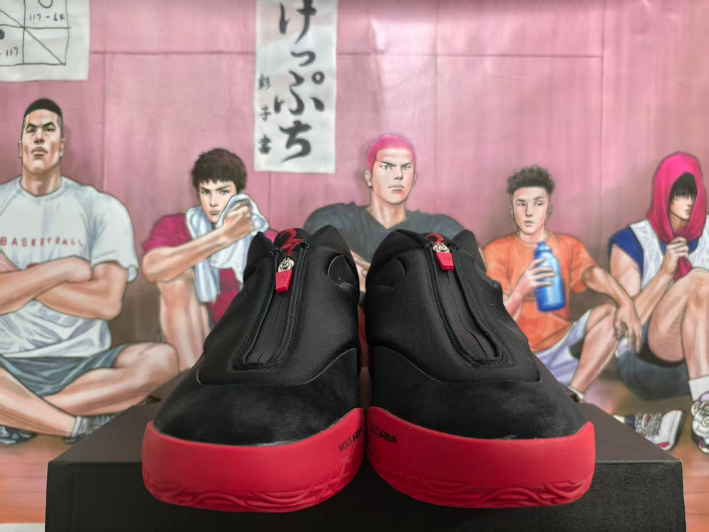 Converse Black and Red High-Top Sneakers