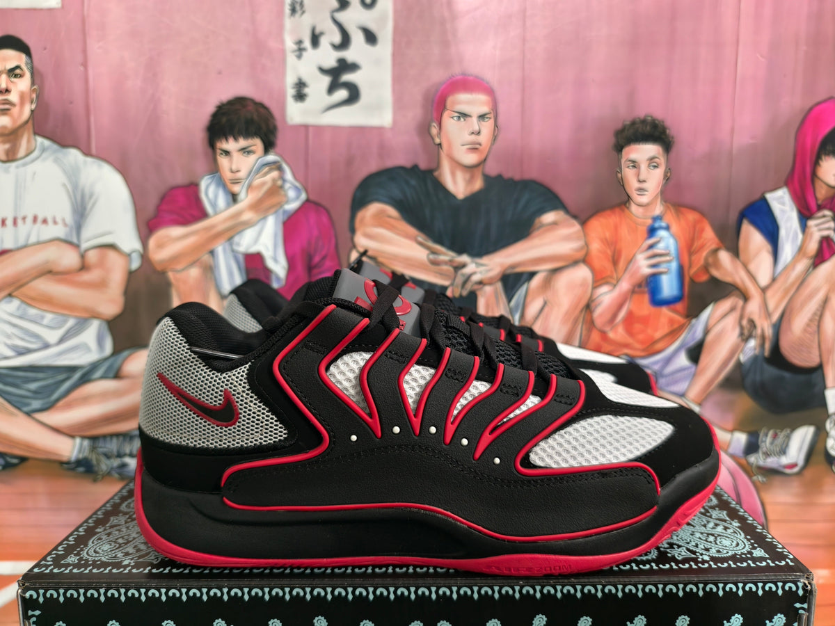 Nike Black White Red Basketball Sneakers