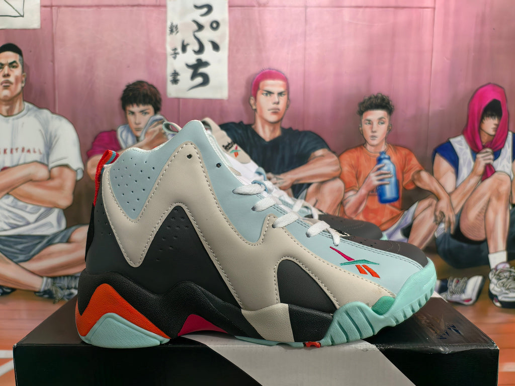 Reebok High-Top Basketball Sneakers Blue Gray Black