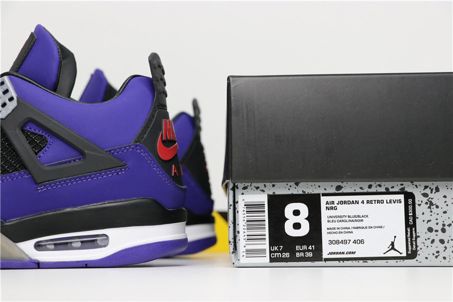 Jordan Air Jordan 4 Retro Levi's Purple Black Sneakers