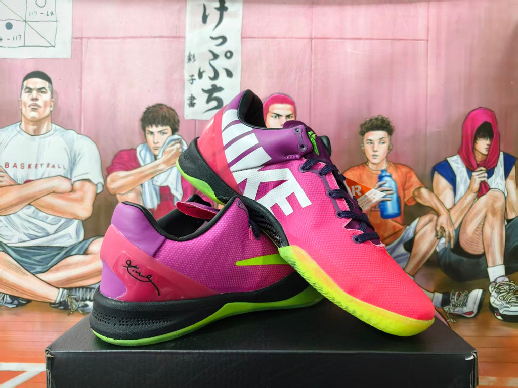 Nike Kobe 8 Basketball Shoes in Pink and Volt