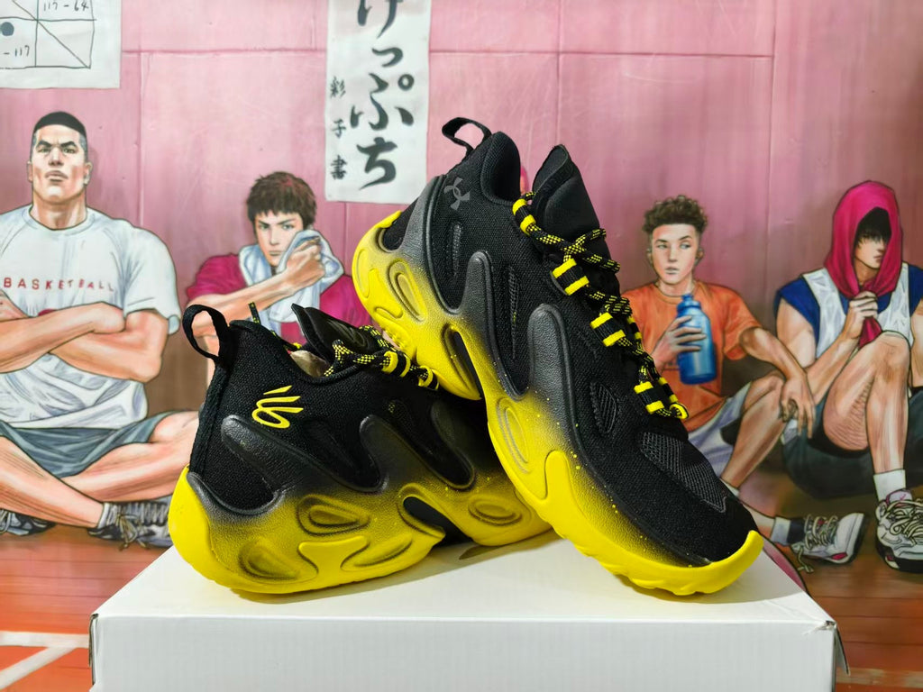 Under Armour Black and Yellow Basketball Sneakers