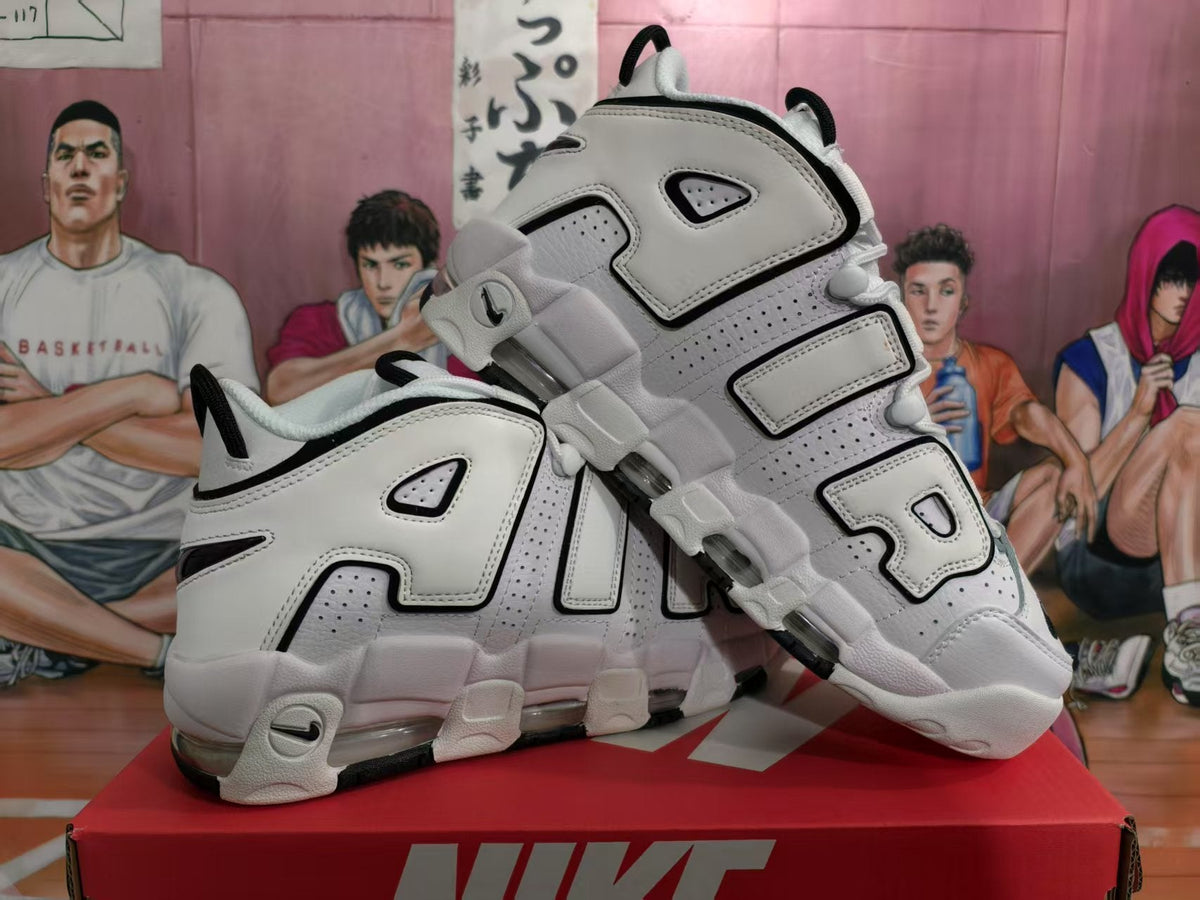 Nike Air More Uptempo Sneakers White Black