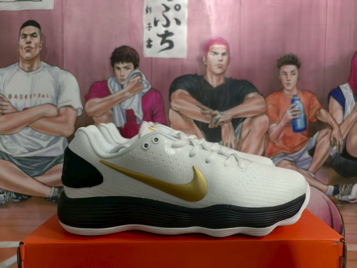 Nike White Black Gold Low-Top Sneakers