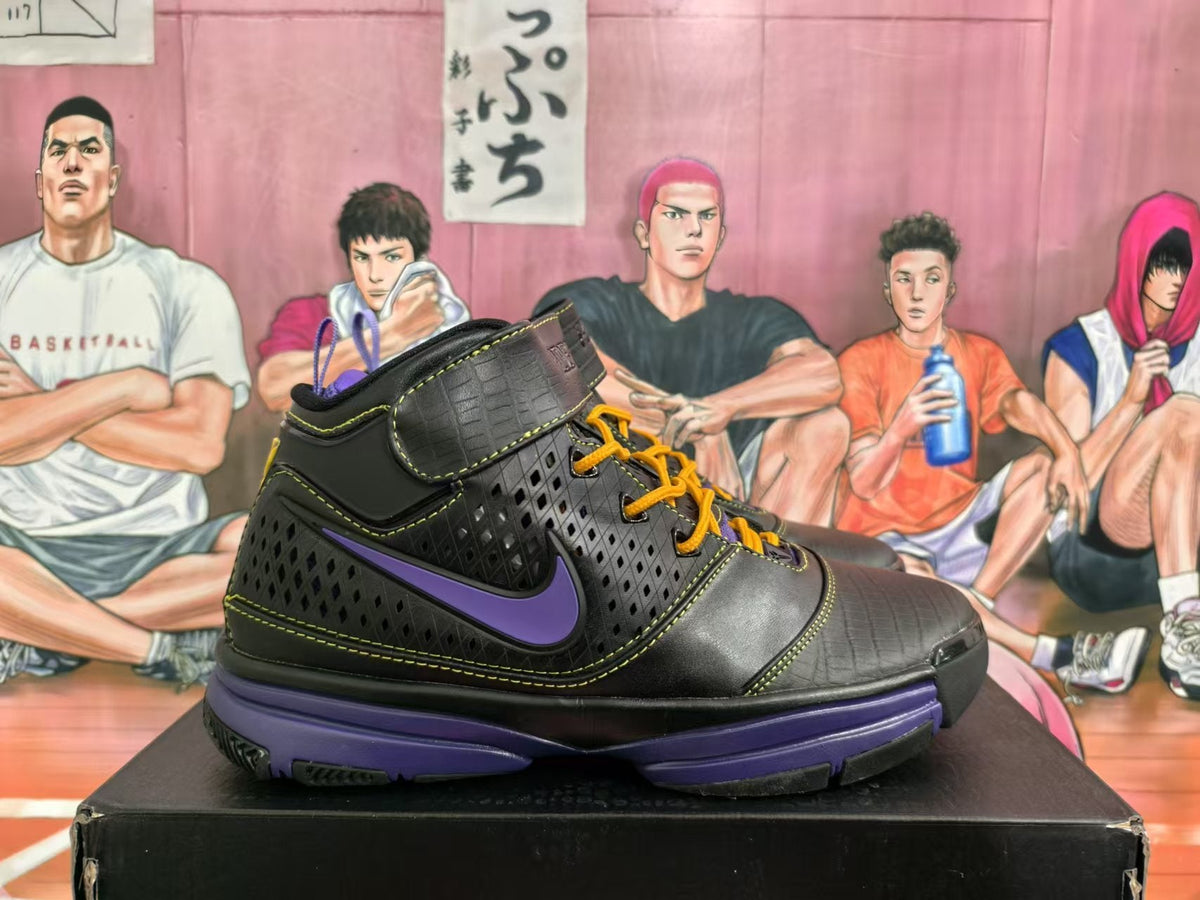 Nike Dark Knight Basketball Sneakers Black Purple Yellow