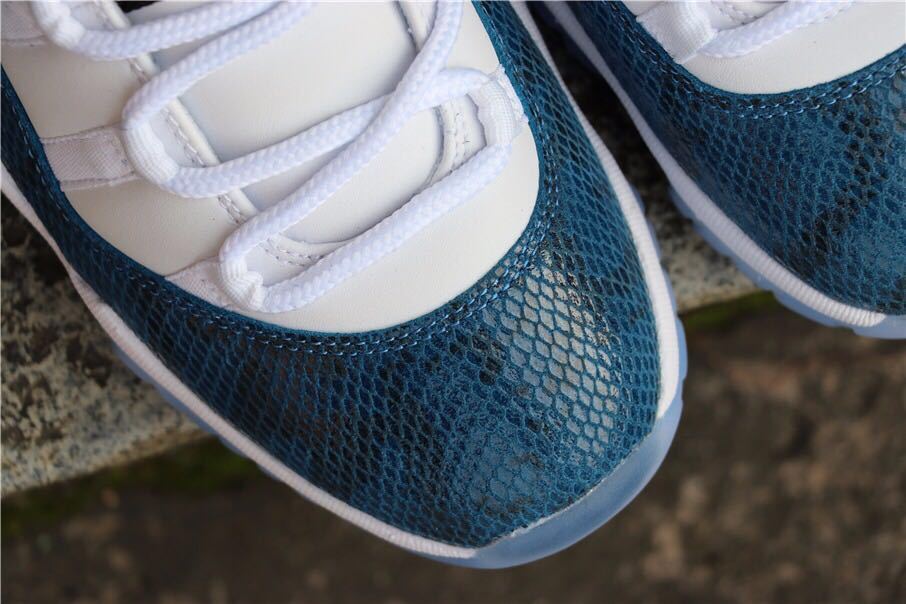 Jordan Air Jordan 11 Low Navy Snakeskin Sneakers