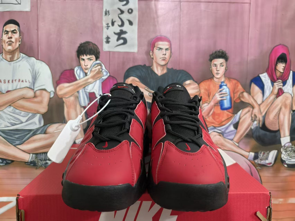 Nike Air More Uptempo Red and Black Basketball Sneakers