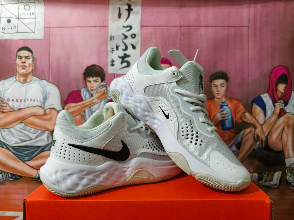 Nike Gray Basketball Shoes with Black Swoosh