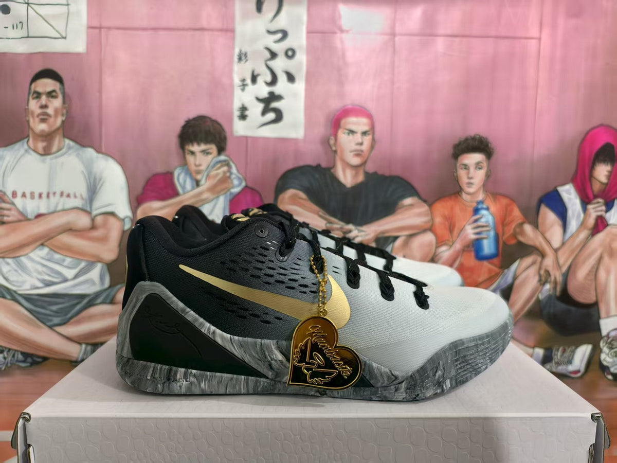 GiGi Basketball Sneakers Black White Gold