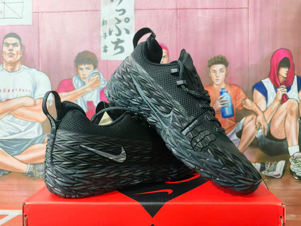 Nike Black and Gray Basketball Sneakers