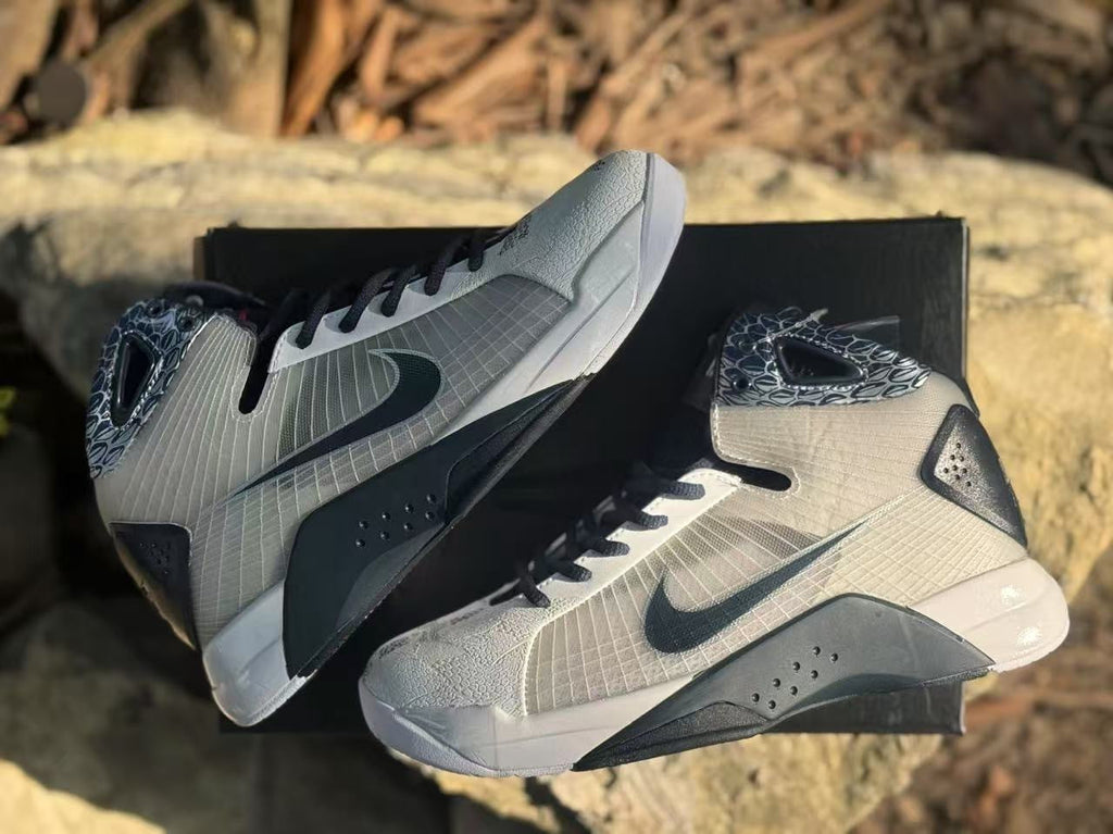 Nike HD2008 High-Top Basketball Sneakers Gray Black