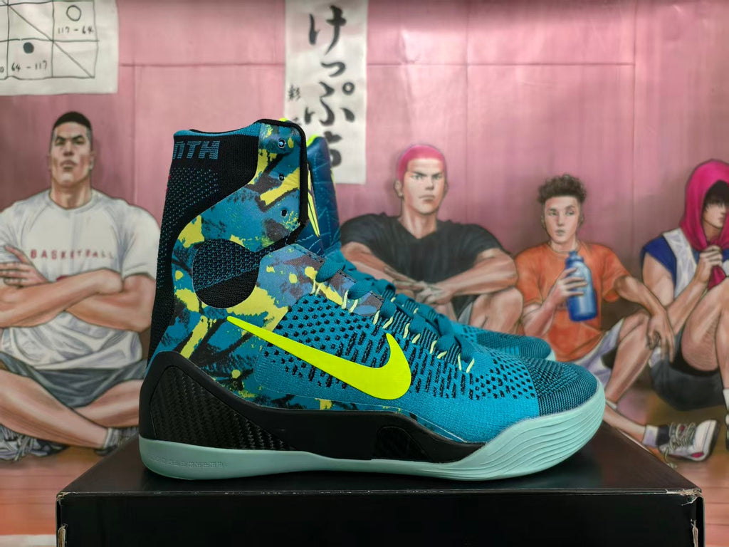 Nike Kobe 9 Elite High Basketball Shoes Blue Volt