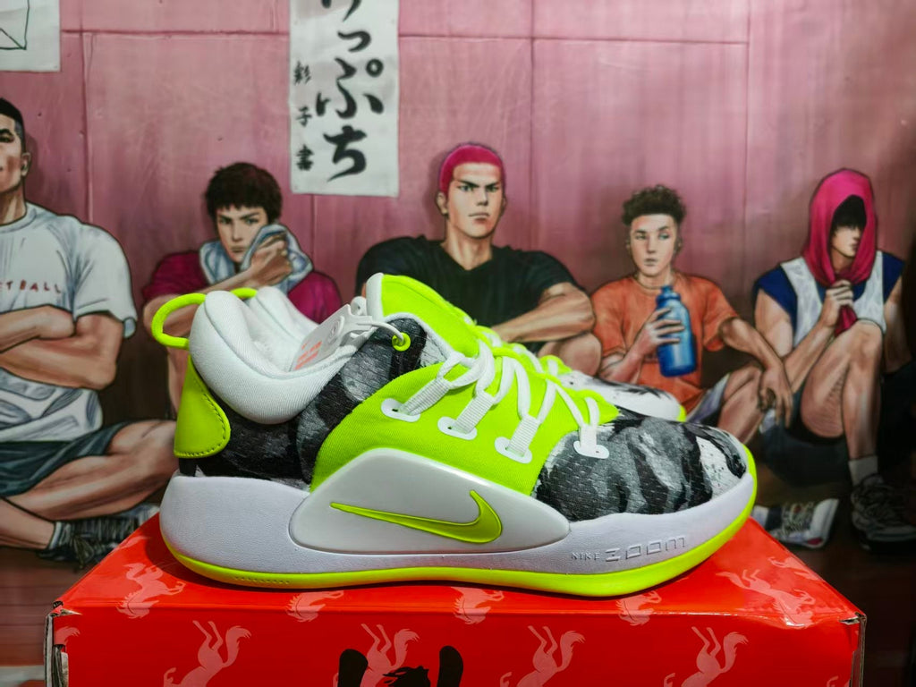 Nike Zoom Basketball Sneakers Neon Green Gray
