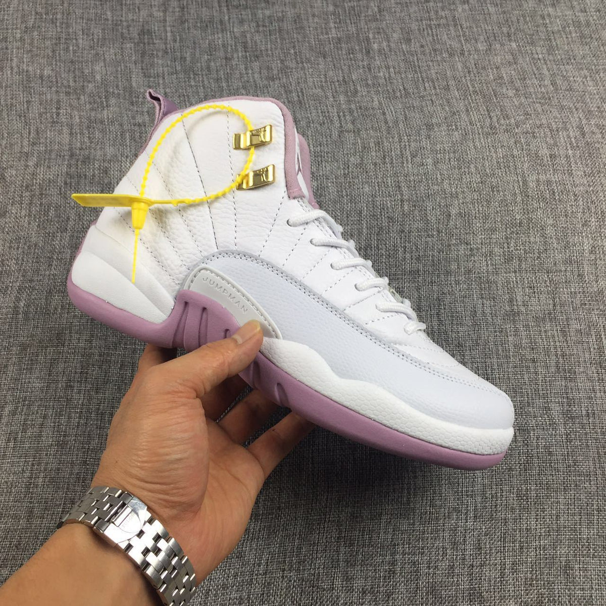 Air Jordan 12 Cherry Blossom Pink Kids Sneakers