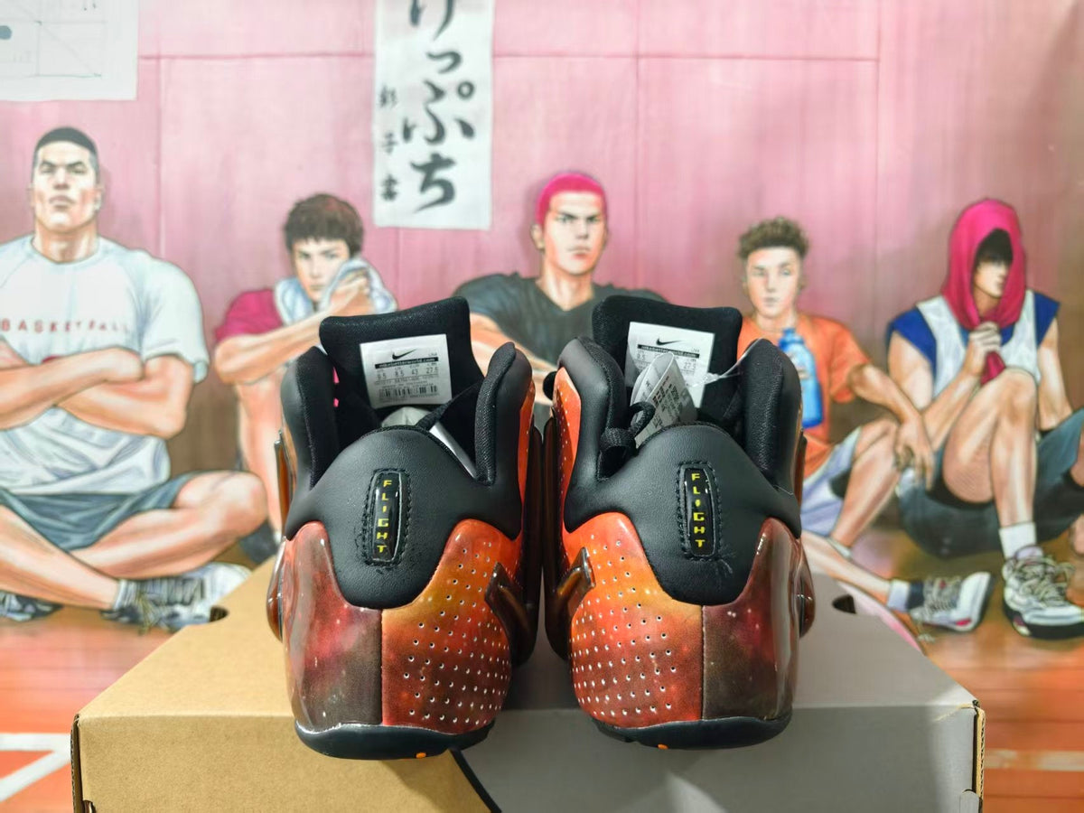 Nike Flightposite Basketball Sneakers in Orange and Brown
