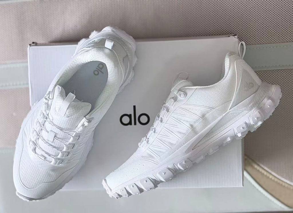 Alo White All-Terrain Hiking Sneakers