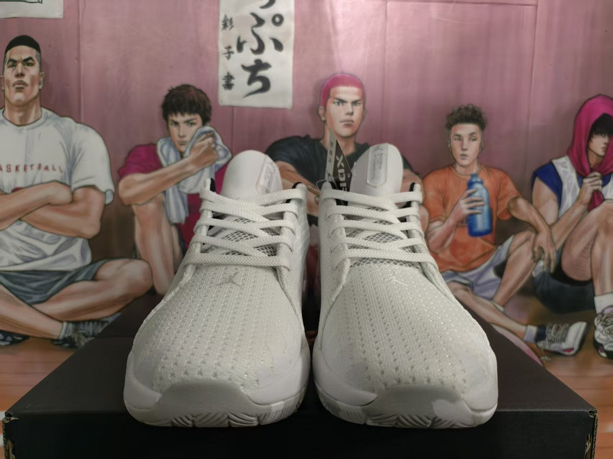 Jordan Mismatched Basketball Sneakers White Green and Pink