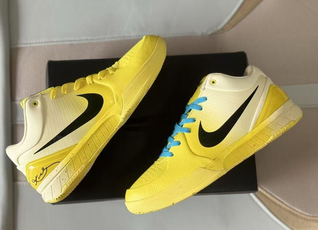 Nike Kobe 4 Basketball Sneakers Yellow and Black