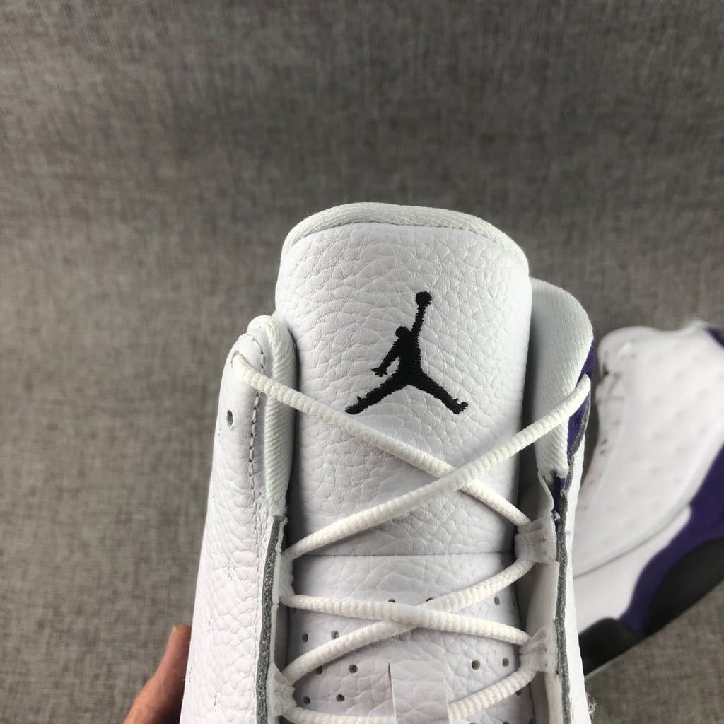Air Jordan 13 Lakers White and Purple Sneakers