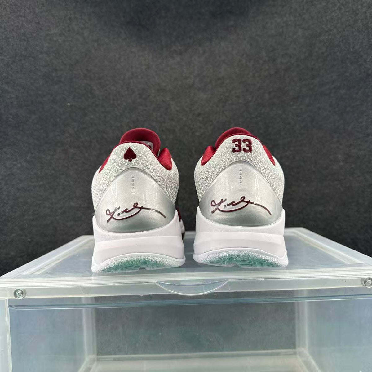 Nike Kobe High School Basketball Sneakers Silver Red
