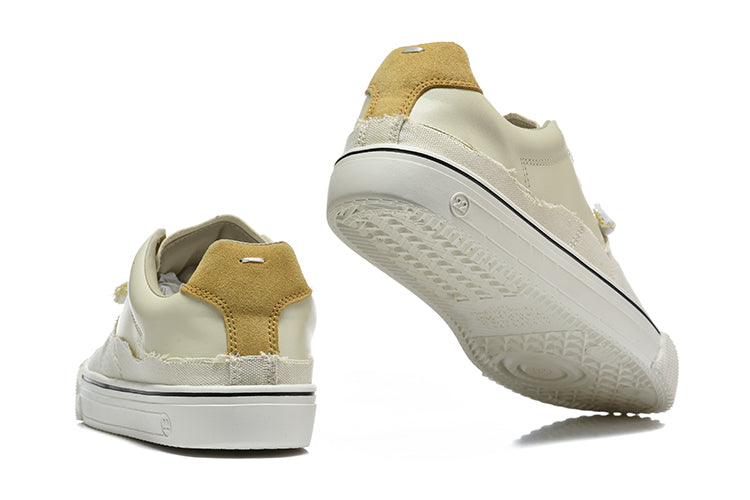 Maison Margiela Replica Low-Top Sneakers in Cream and Tan