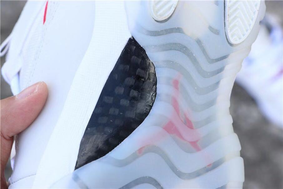Jordan Air Jordan 11 Platinum Tint White Red Sneakers