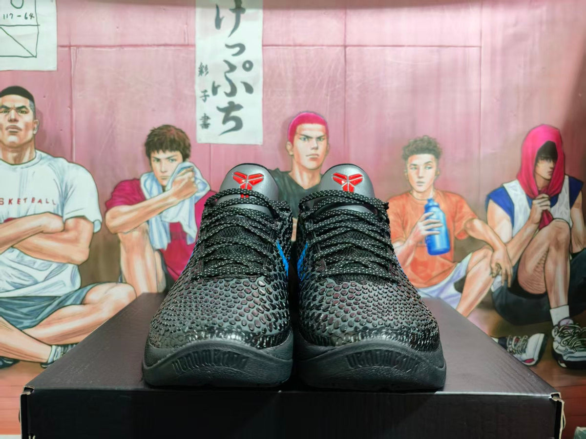 Nike Kobe Basketball Sneakers Black and Blue