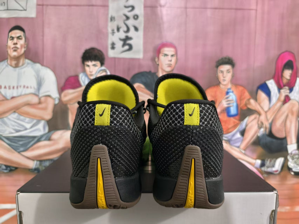 Nike Black and Green Basketball Sneakers