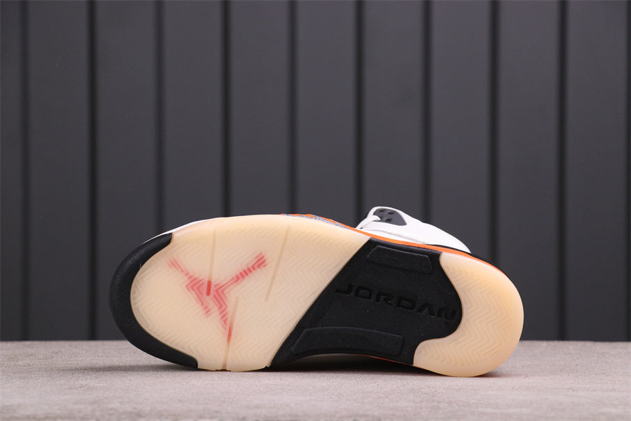 Jordan Air Jordan 5 Fire Red High-Top Sneakers White Black Orange DC1060-100