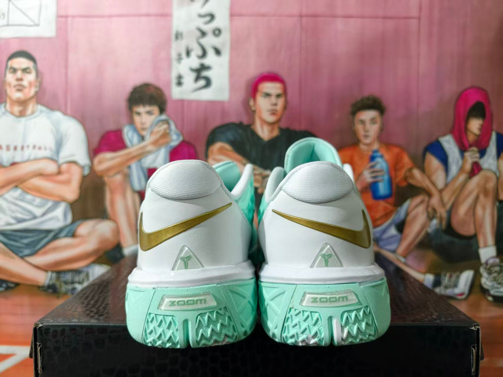 Nike Kobe 6 Protro Basketball Shoes White Mint Gold