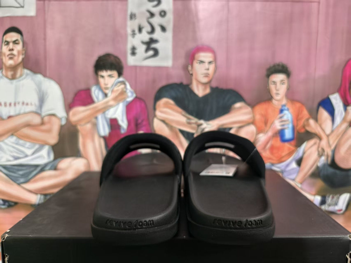 Nike Black Basketball Slides with Kobe Logo