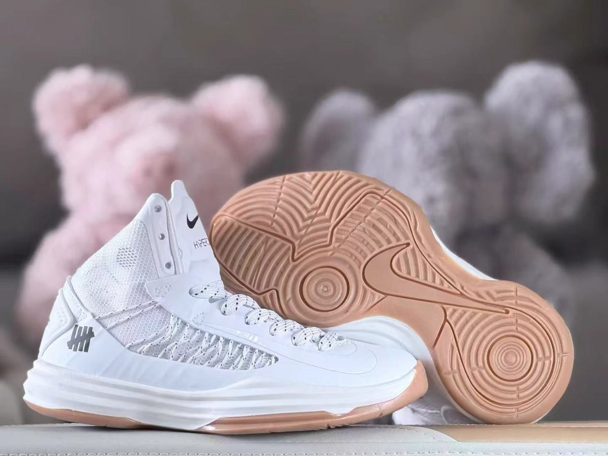 Nike HD2012 Kids Basketball Shoes, White and Gum