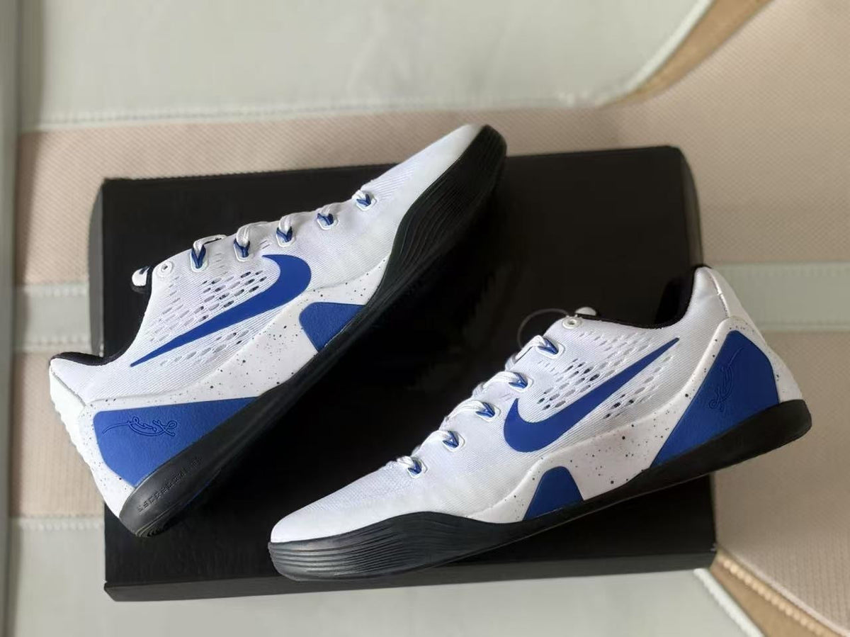Nike Kobe 9 Duke PE Basketball Sneakers White Blue