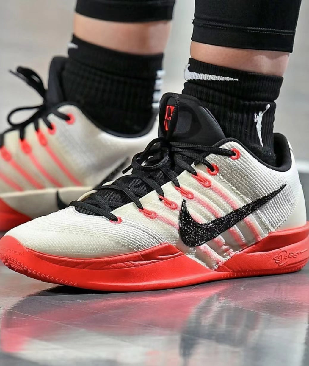 Nike Basketball Sneakers White Black and Red