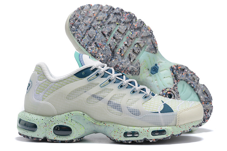 Nike Air Max Tn White and Teal Sneakers
