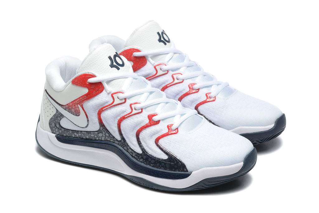 Nike KD Basketball Sneakers White Red Black 876-13