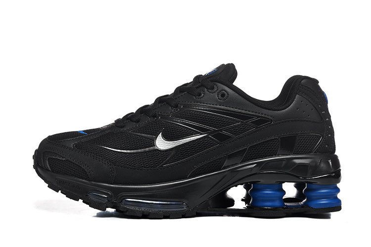 Nike Shox R4 Black and Blue Sneakers