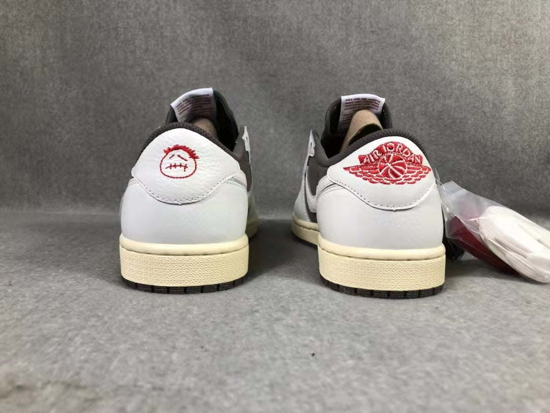 Travis Scott x Air Jordan 1 Low White Brown Sneakers