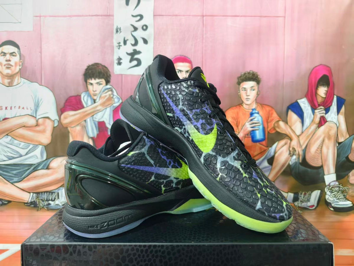 Nike Kobe 6 Basketball Shoes Black Volt Gradient