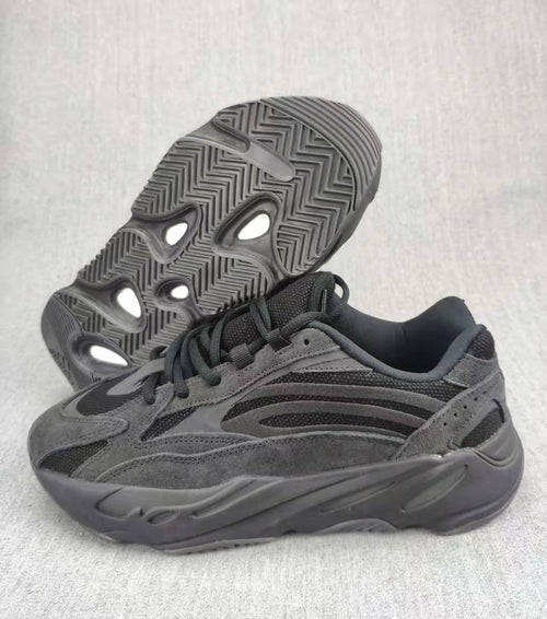 700 V2 Sneakers in Charcoal Black and Gray