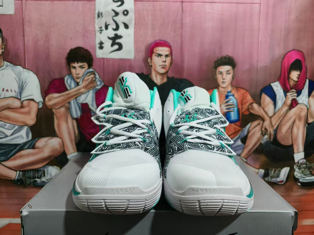 Nike Kyrie 5 White Mint Green Basketball Shoes
