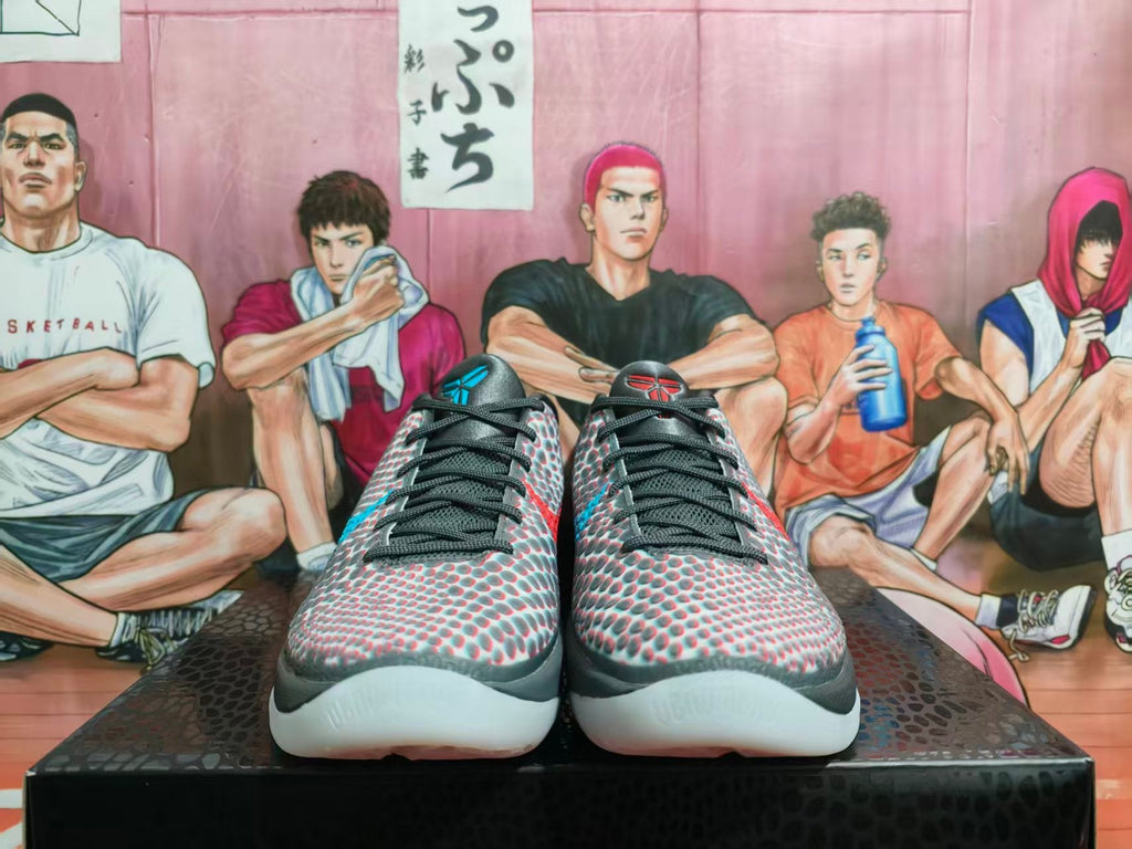 Nike Zoom Basketball Sneakers 3D Hollywood Grey Blue Red