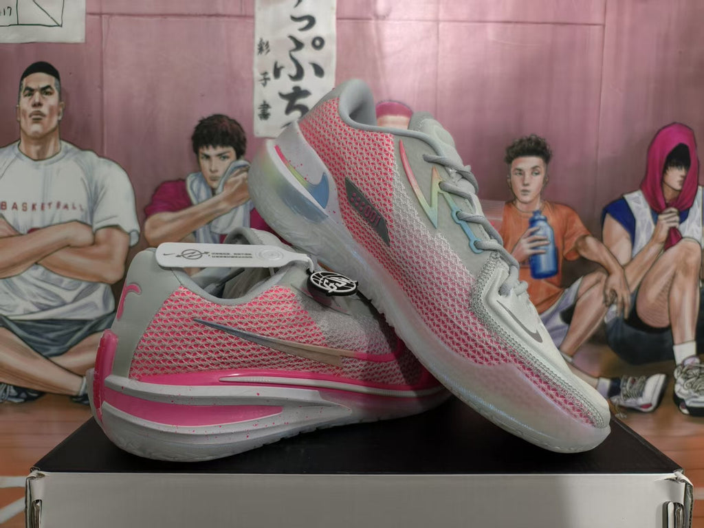 Nike GT Basketball Shoes Grey and Pink